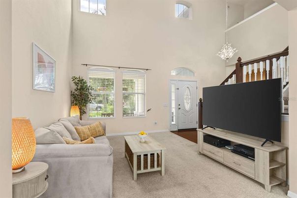 Interior, Living room, Pendant Lights, Wood Texture Flooring