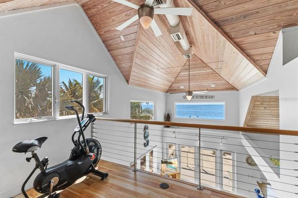 Fitness Equipment, Interior, Wooden Ceilings, Wood Texture Flooring