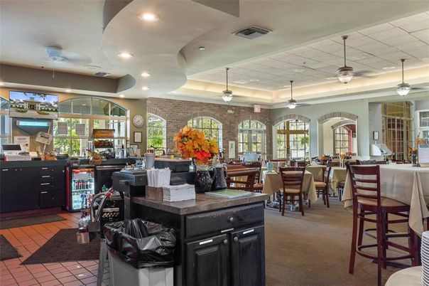 Dining room, Interior, Pendant Lights, Recessed Lighting, Stone Walls
