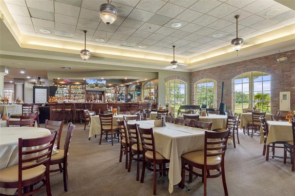 Dining room, Interior, Pendant Lights, Recessed Lighting, Stone Walls
