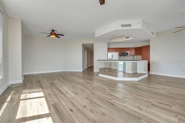 Empty room, Interior, Kitchen, Wood Texture Flooring