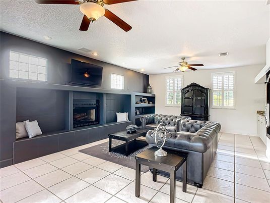 Fireplace, Interior, Living room, Recessed Lighting