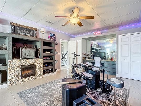 Fireplace, Fitness Equipment, Interior