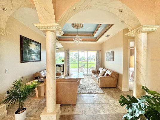 Chandelier, Interior, Living room, Recessed Lighting