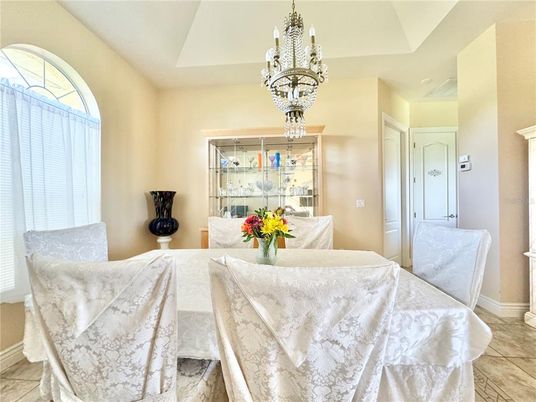 Chandelier, Dining room, Interior