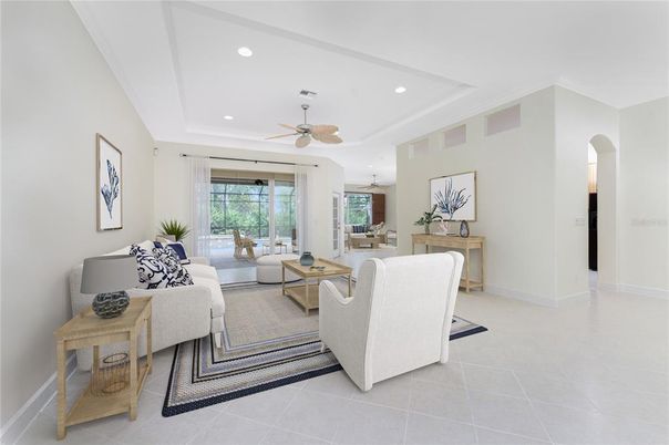 Interior, Living room, Recessed Lighting