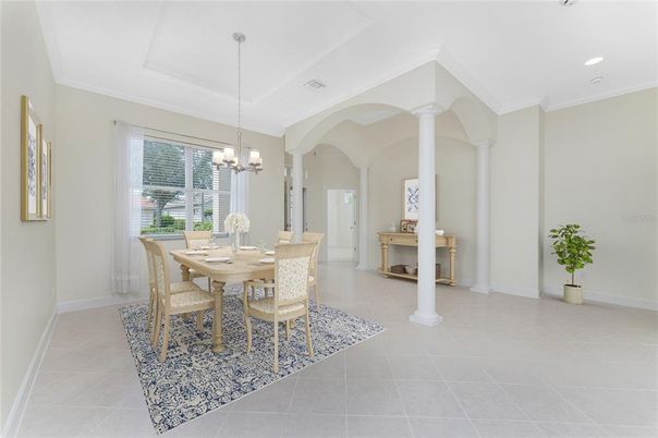 Chandelier, Dining room, Interior, Recessed Lighting