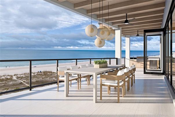 Dining room, Interior, Pendant Lights, Water