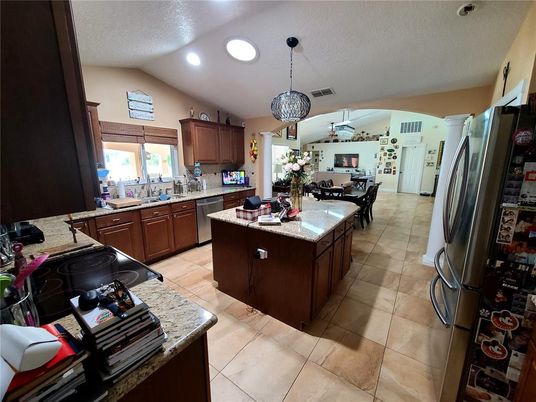 Dining room, Interior, Kitchen, Pendant Lights, Recessed Lighting