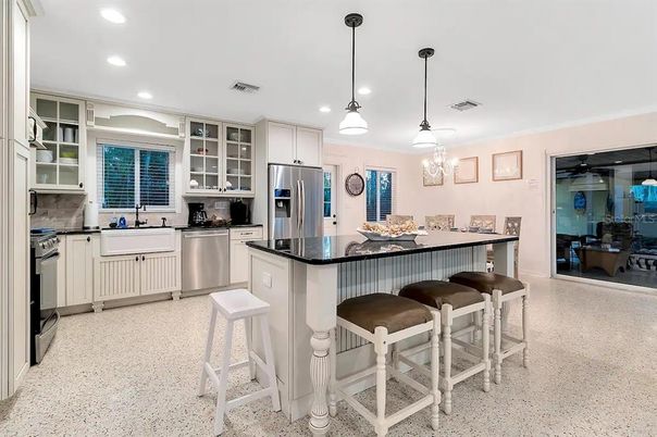 Interior, Kitchen, Pendant Lights, Recessed Lighting, Stainless Steel Appliances