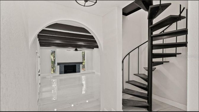 Fireplace, Interior, Marble