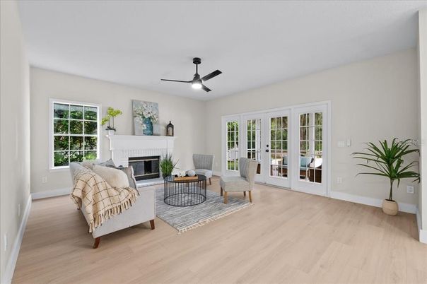 Fireplace, Interior, Living room, Wood Texture Flooring