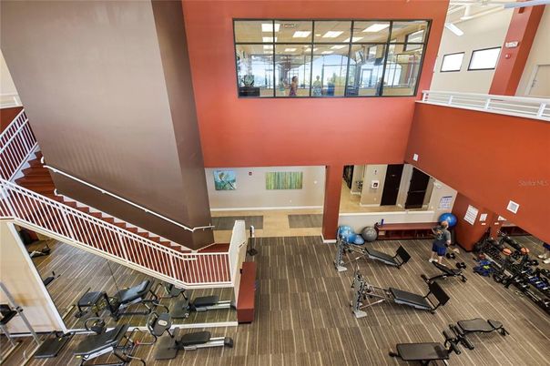 Fitness Equipment, Interior, Wood Texture Flooring