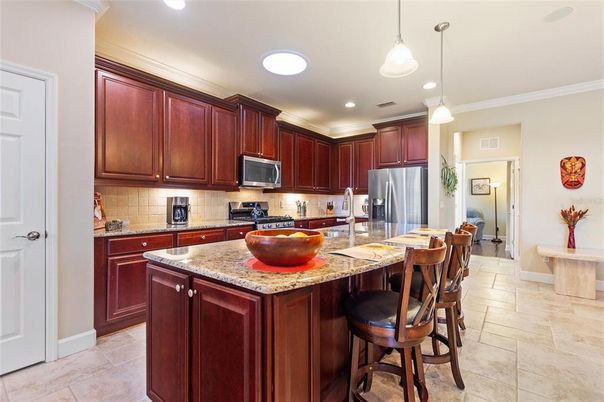 Interior, Kitchen, Pendant Lights, Recessed Lighting, Stainless Steel Appliances