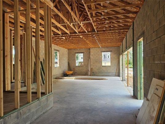 Interior, Stone Walls, Wooden Beams