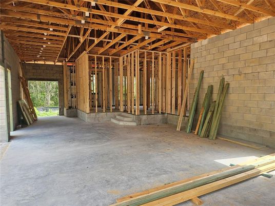 Interior, Stone Walls, Wooden Beams