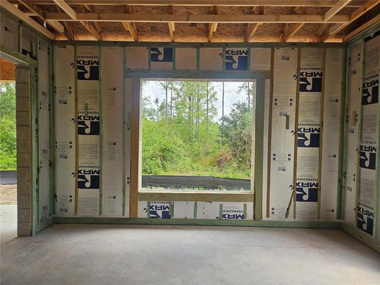 Empty room, Interior, Wooden Beams