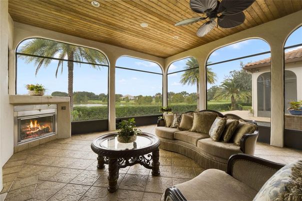 Fireplace, Interior, Living room, Recessed Lighting, Sun Room, Wooden Ceilings