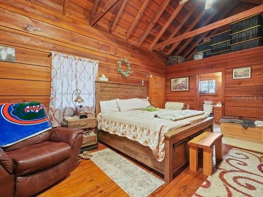 Bedroom, Interior, Wooden Beams, Wooden Ceilings, Wood Texture Flooring, Wooden Walls