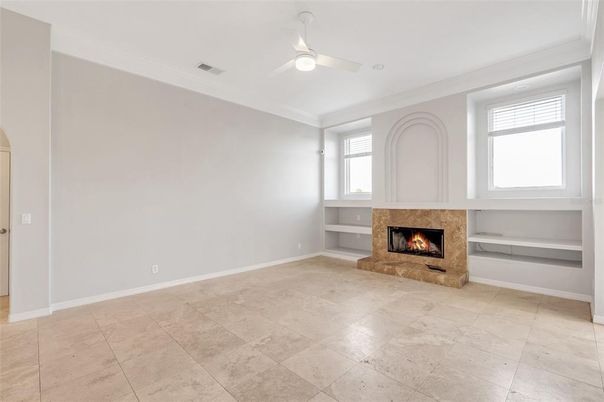 Empty room, Fireplace, Interior
