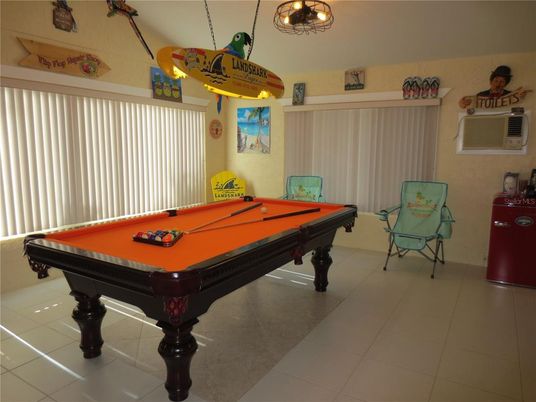 Billiard Table, Game Room, Interior, Pendant Lights
