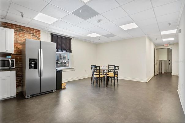 Dining room, Interior, Kitchen, Recessed Lighting, Stone Walls