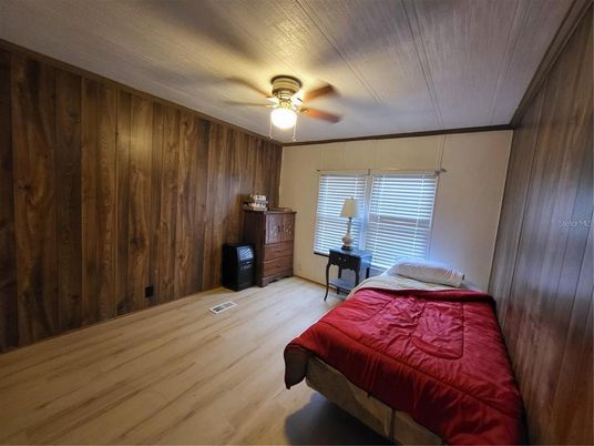 Bedroom, Interior, Wood Texture Flooring, Wooden Walls