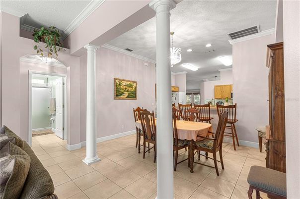 Dining room, Interior, Pendant Lights, Recessed Lighting