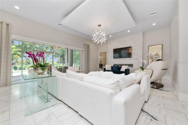 Interior, Living room, Marble, Recessed Lighting
