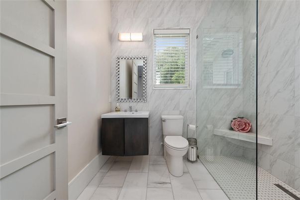 Bathroom, Glass Shower, Interior, Marble, Marble Walls