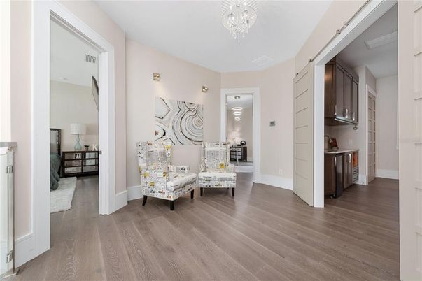 Chandelier, Interior, Wood Texture Flooring