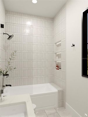 Bathroom, Interior, Recessed Lighting