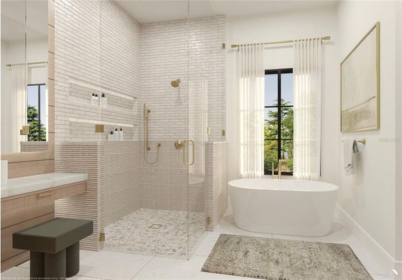 Bathroom, Free Standing Baths, Glass Shower, Interior