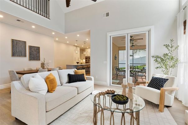 Dining room, Interior, Kitchen, Living room, Pendant Lights, Recessed Lighting
