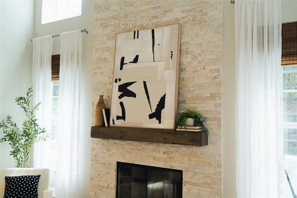 Fireplace, Interior, Stone Walls