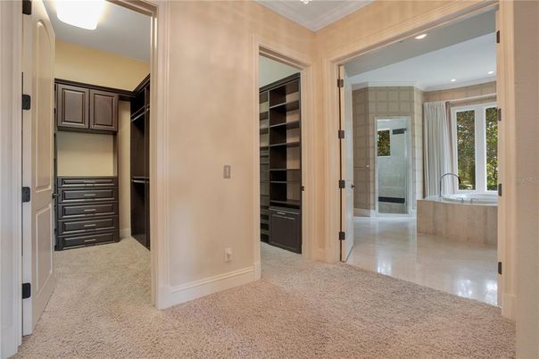 Bathroom, Glass Shower, Interior, Recessed Lighting, Walk-in Closets