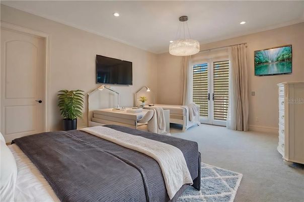 Bedroom, Interior, Pendant Lights, Recessed Lighting
