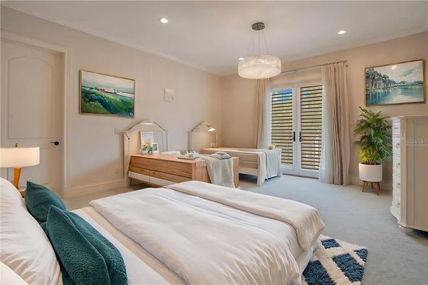Bedroom, Interior, Pendant Lights, Recessed Lighting