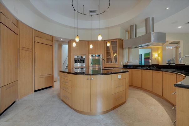 Interior, Kitchen, Pendant Lights, Recessed Lighting, Stainless Steel Appliances