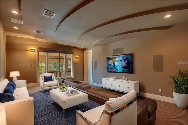 Interior, Living room, Recessed Lighting