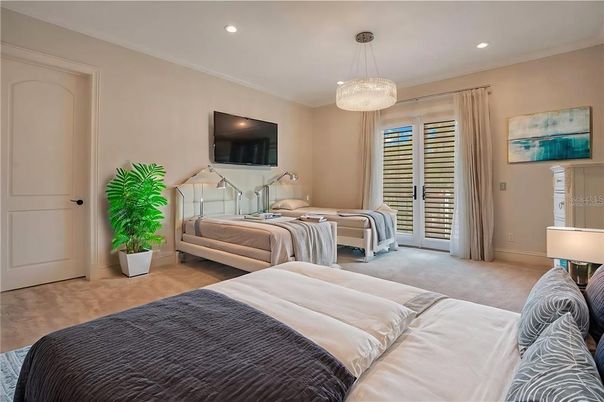 Bedroom, Interior, Pendant Lights, Recessed Lighting