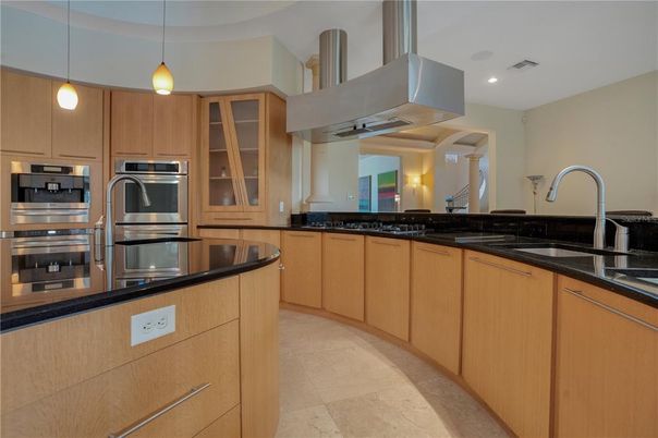 Interior, Kitchen, Pendant Lights, Recessed Lighting, Stainless Steel Appliances