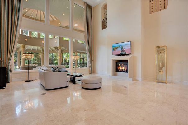 Fireplace, Interior, Living room, Recessed Lighting