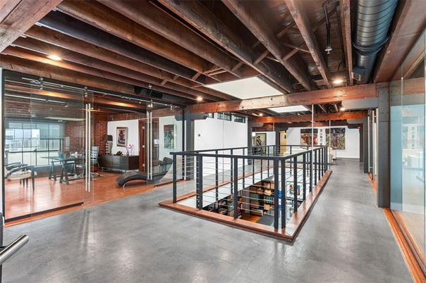 Fitness Equipment, Interior, Stone Walls, Wooden Beams