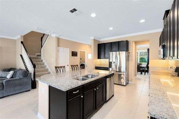 Dining room, Interior, Kitchen, Recessed Lighting, Stainless Steel Appliances