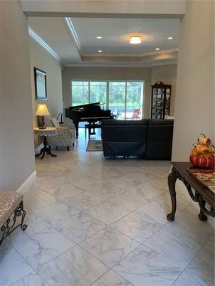 Interior, Living room, Marble, Piano, Recessed Lighting