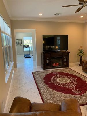 Fireplace, Interior, Marble, Recessed Lighting