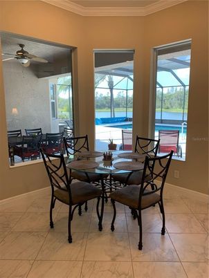 Dining room, Interior, Marble, Sun Room