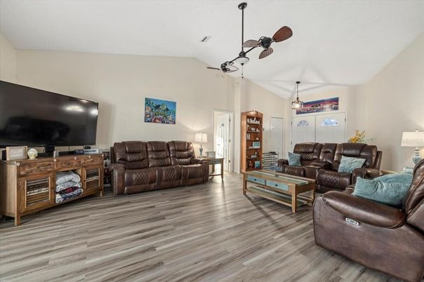 Interior, Living room, Pendant Lights, Wood Texture Flooring