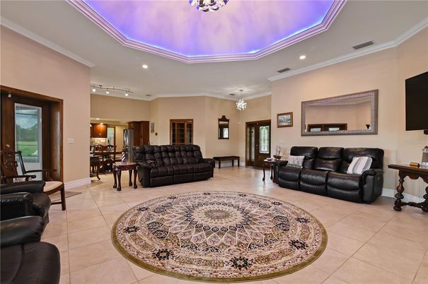 Chandelier, Interior, Living room, Recessed Lighting